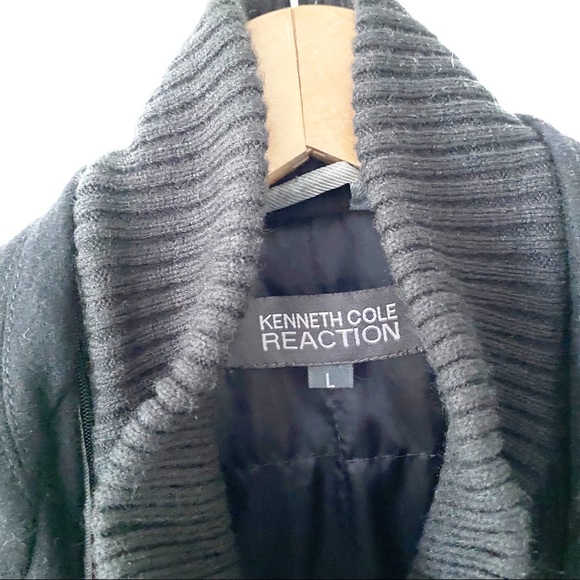 Kenneth Cole Reaction Men's Wool Peacoat - Picture 3 of 4